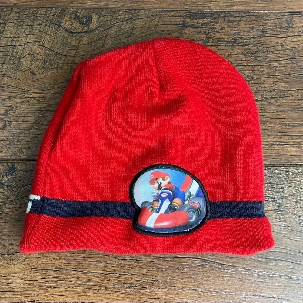 Mario Kart Knit Fleece Lined Hat - Kids OSFM‎